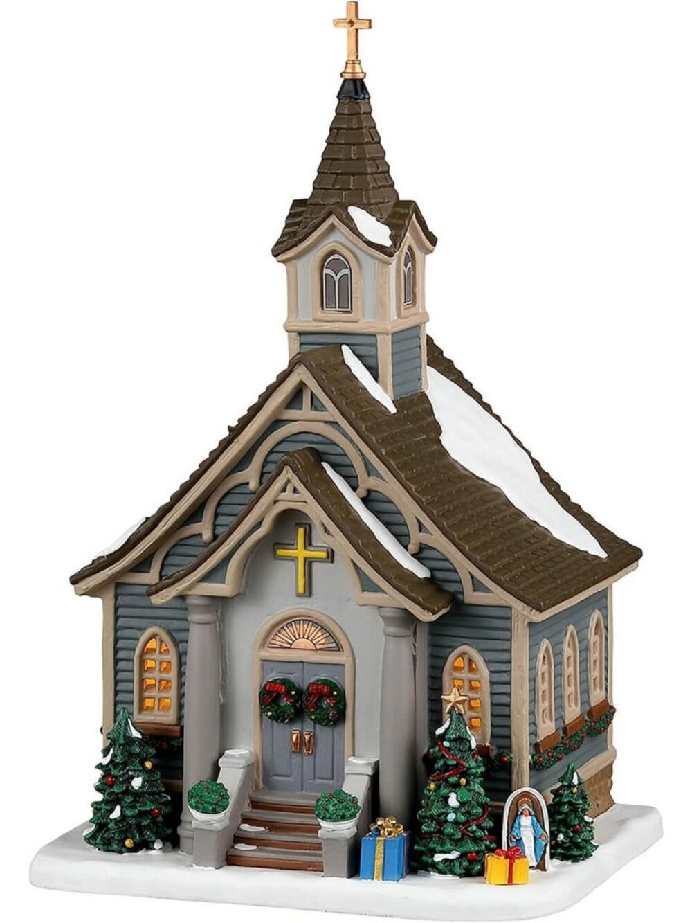 Charming Small Town Church Figurine | Perfect for Holiday Decor & Collectibles
